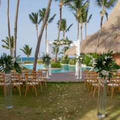 Pool deck wedding venue at Zoetry Agua Punta Cana