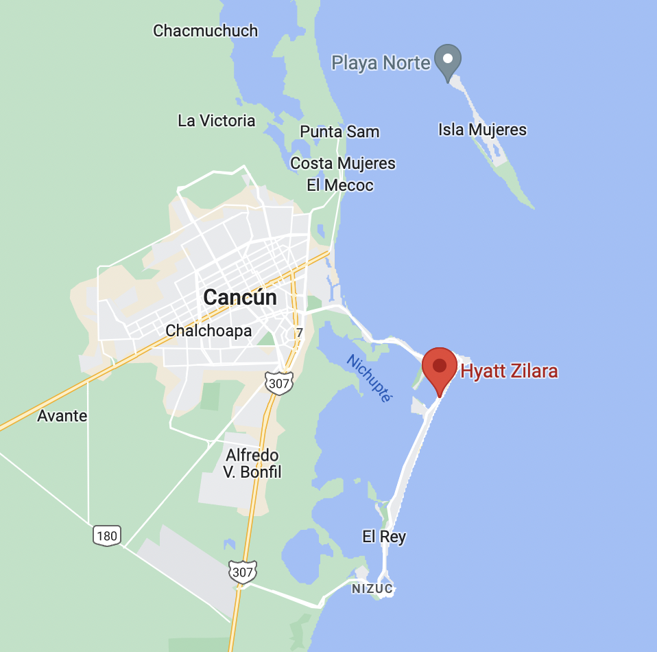 Hyatt Zilara Cancun Resort Map
