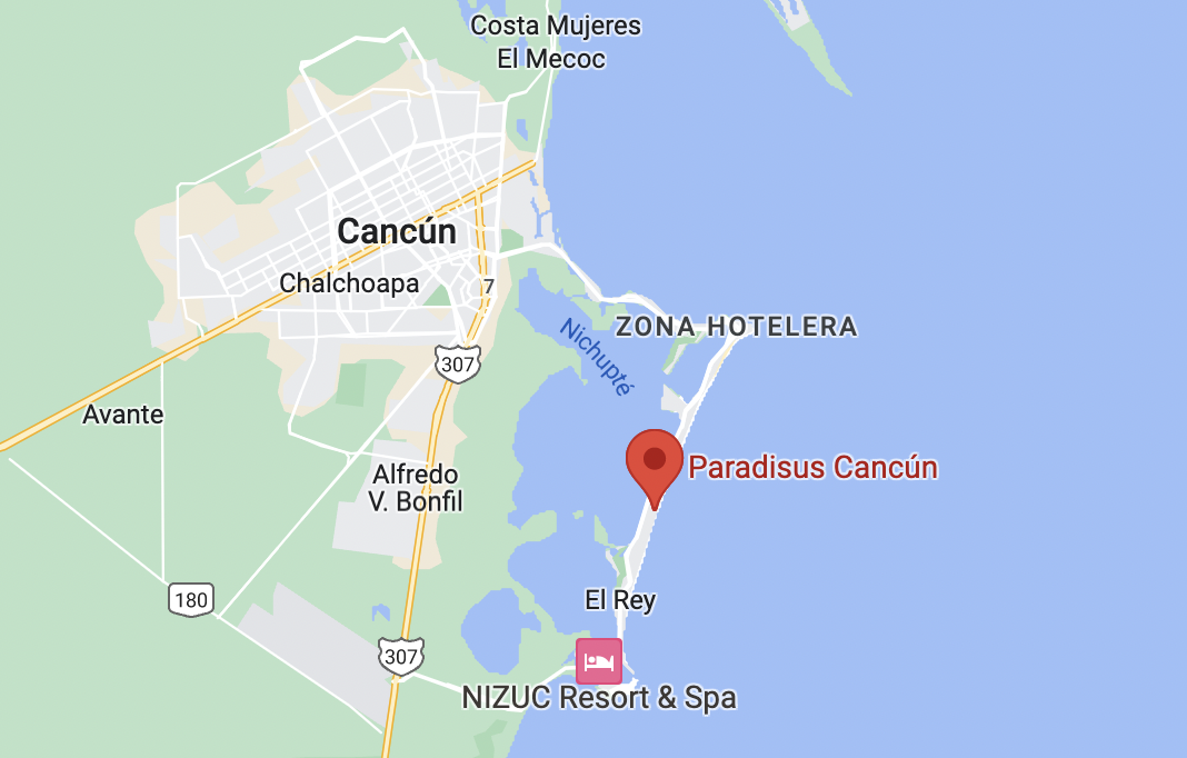 where is paradisus cancun located